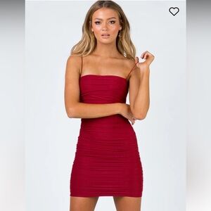 PRINCESS POLLY red Tara mini dress
